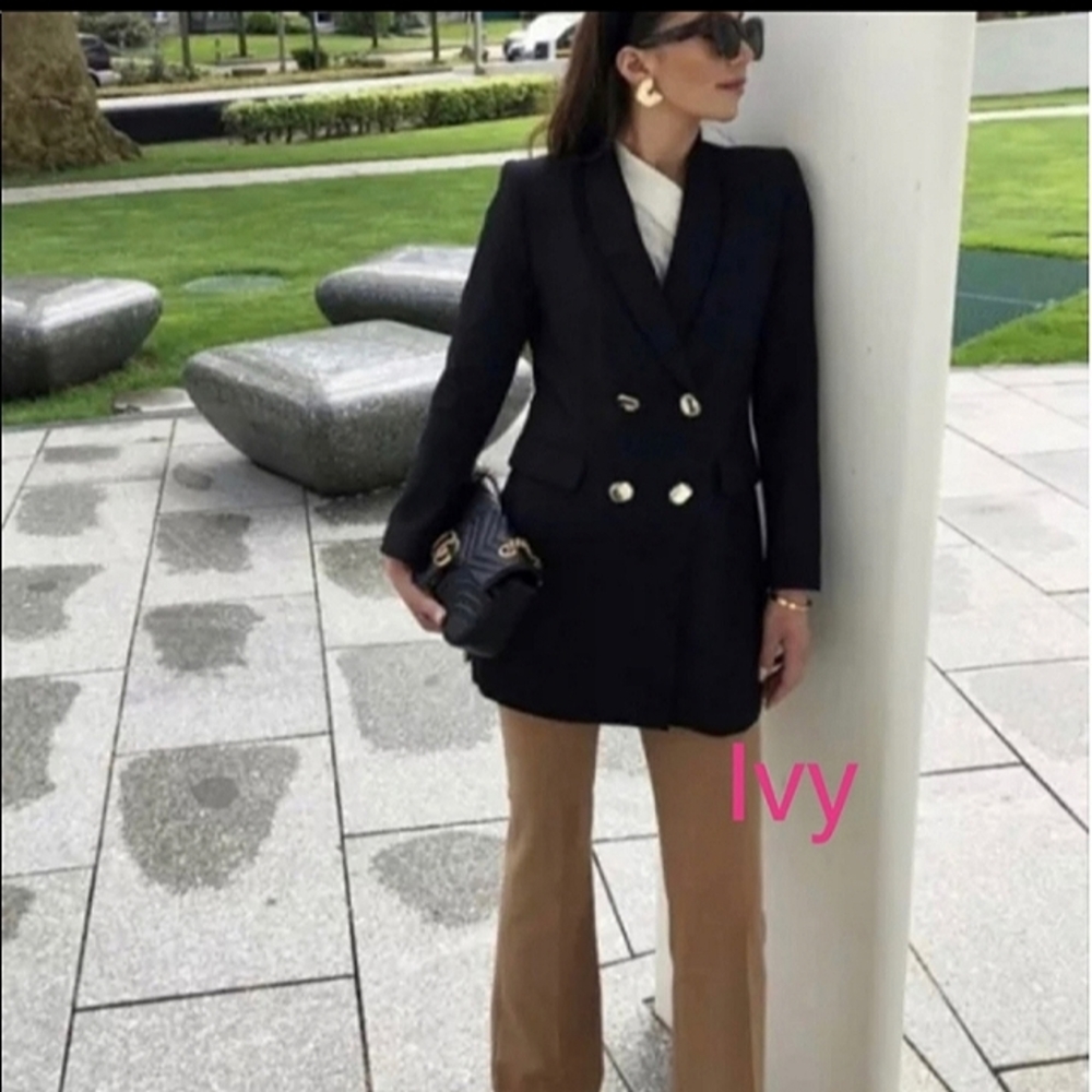 NWT Zara Double Breasted Blazer Mini Dress Balmain Style